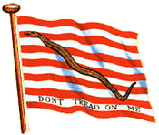 Dont Tread on Me flag waving