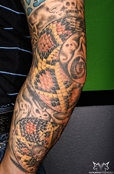 Ronin's Gadsden tattoo This fantastic sleeve belongs to Ronin from Northern